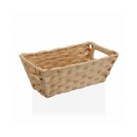 Cestino Multiuso Versa 17 x 11,5 x 29 cm Con manici Beige