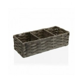 Cestino Multiuso Versa 15,2 x 10,2 x 35,6 cm 3 Compartimenti Grigio