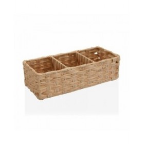Cestino Multiuso Versa 15,2 x 10,2 x 35,6 cm 3 Compartimenti Marrone Chiaro