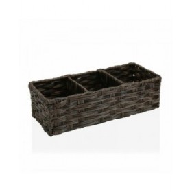 Cestino Multiuso Versa 15,2 x 10,2 x 35,6 cm 3 Compartimenti Marrone