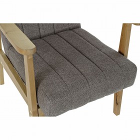 Poltrona DKD Home Decor Naturale Beige Poliestere Pino (63 x 68 x 81 cm)