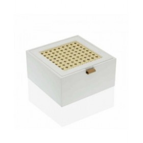 Scatola-Portagioie Versa Quadrato Bianco (16 x 8 x 16 cm)