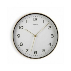 Orologio da Parete Versa Bianco Dorato Quarzo 30,5 x 4,3 x 30,5 cm