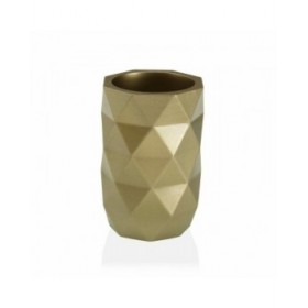 Portaspazzolini da Denti Versa  DIAMOND Giallo Resina (7,4 x 10,6 x 7,4 cm)