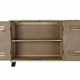 Credenza DKD Home Decor Nero Metallo Legno di mango (140 x 40 x 93 cm)