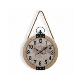 Orologio da Parete Versa Mapamundi 40 x 6,5 x 47 cm Legno MDF