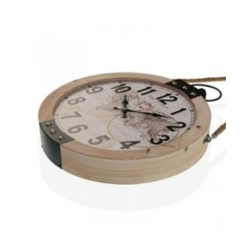 Orologio da Parete Versa Mapamundi 40 x 6,5 x 47 cm Legno MDF