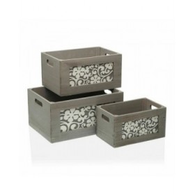 Set di Scatole per Sistemare Impilabili Versa 26 x 18 x 36 cm