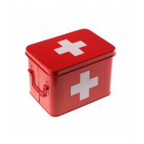 Kit di pronto soccorso Versa Rosso Acciaio (14,3 x 15,7 x 21,5 cm)