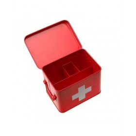 Kit di pronto soccorso Versa Rosso Acciaio (14,3 x 15,7 x 21,5 cm)