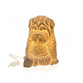 Lampada da tavolo Versa Cane Porcellana (17,1 x 19,6 x 15 cm)
