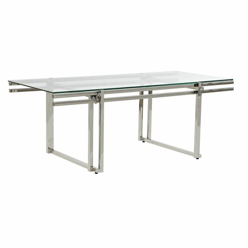 Tavolino da Caffè DKD Home Decor Cristallo Acciaio inossidabile (120 x 60 x 45 cm)
