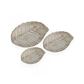 Centrotavola Versa Bianco 22 x 5 x 30 cm (3 Pezzi)