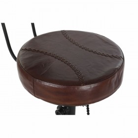 Sgabello DKD Home Decor 45 x 46 x 118 cm Nero Metallo Marrone