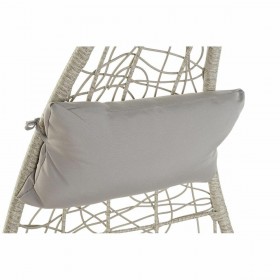 Sedia da giardino sospesa DKD Home Decor 82 x 75 x 125 cm Metallo rattan sintetico Grigio chiaro (82 x 75 x 125 cm)