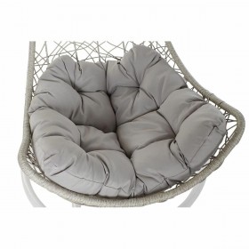Sedia da giardino sospesa DKD Home Decor 82 x 75 x 125 cm Metallo rattan sintetico Grigio chiaro (82 x 75 x 125 cm)