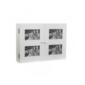 Armadietto portachiavi Versa Wte 8 x 33 x 46 cm Bianco