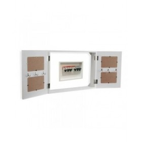 Armadietto portachiavi Versa Wte 8 x 33 x 46 cm Bianco