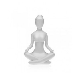 Statua Decorativa Versa Bianco Yoga 12 x 20 x 10 cm Resina
