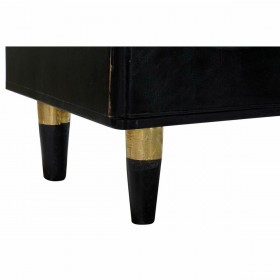 Credenza DKD Home Decor Nero Naturale Rattan Legno di mango (150 x 40 x 65 cm)