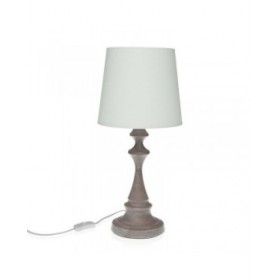 Lampada da tavolo Versa Gene Argentata 23 x 49 cm Metallo