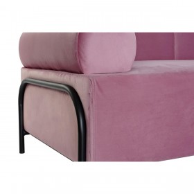 Divano DKD Home Decor Nero Rosa Metallo Poliestere Moderno (154 x 76 x 76 cm)