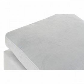 Poggiapiedi DKD Home Decor Legno Poliestere Celeste Moderno (55 x 55 x 35 cm)