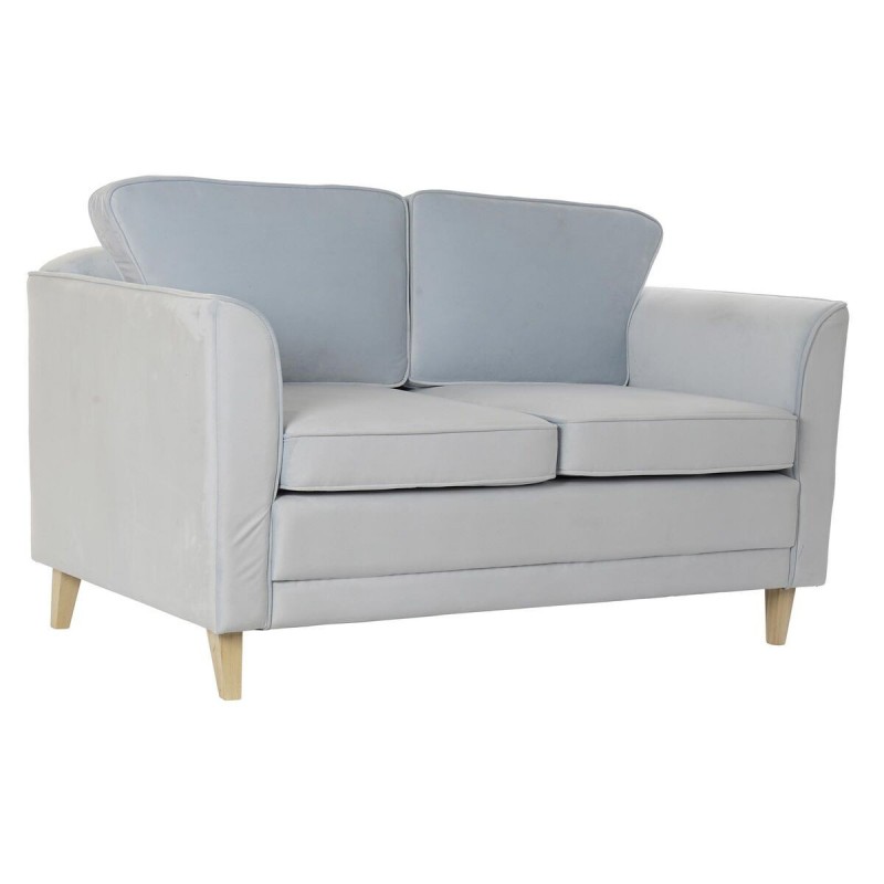 Divano DKD Home Decor Azzurro Blu cielo Legno Moderno Sixties 136 x 76 x 82 cm