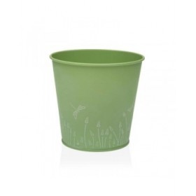 Vaso Versa Zink Verde Metallo (14 cm)