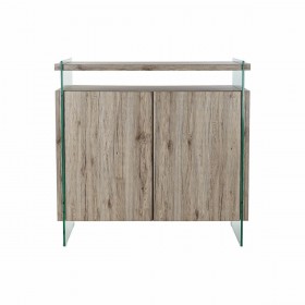 Credenza DKD Home Decor Naturale MDF Vetro Temperato (120 x 44 x 120 cm)