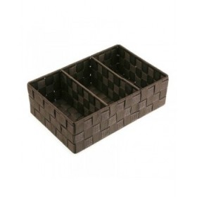 Scatola con scomparti Versa Marrone scuro 21 x 10 x 32 cm