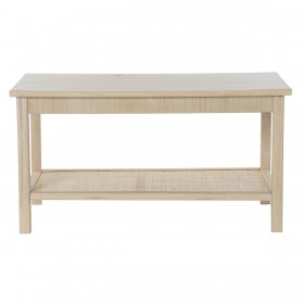 Tavolino da Caffè DKD Home Decor 90 x 50 x 46 cm Naturale Alluminio Legno MDF