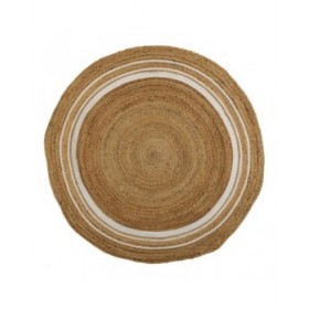 Tappeto Versa Righe Ø 120 cm Rattan Juta