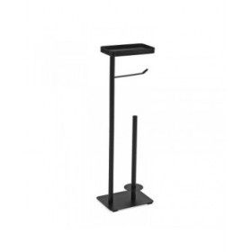 Portarotolo di Carta Igienica Versa Lilia Nero 15 x 65 x 20 cm