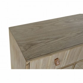 Credenza DKD Home Decor Abete Naturale Nero Metallo MDF (120 x 35 x 86 cm)