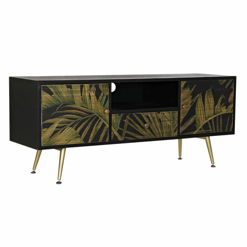 Credenza DKD Home Decor Nero Verde Metallo Abete Legno MDF 140 x 40 x 58 cm