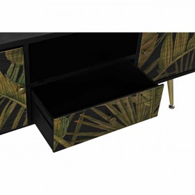 Credenza DKD Home Decor Nero Verde Metallo Abete Legno MDF 140 x 40 x 58 cm