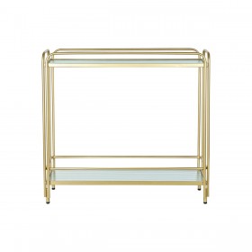Carrello da Portata DKD Home Decor Dorato Metallo Cristallo 80 x 28 x 81 cm