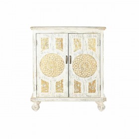 Credenza DKD Home Decor Bianco Dorato Abete Legno MDF 93,5 x 36,5 x 110 cm