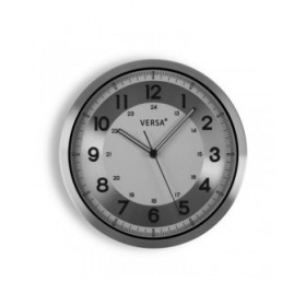 Orologio da Parete Versa Argentato Metallo Alluminio Quarzo 4,1 x 30,5 x 30,5 cm