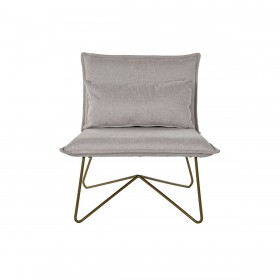 Poltrona DKD Home Decor 66 x 78 x 75 cm Beige Dorato Metallo