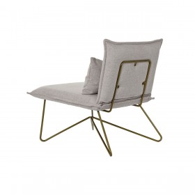 Poltrona DKD Home Decor 66 x 78 x 75 cm Beige Dorato Metallo