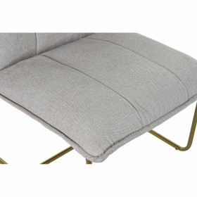 Poltrona DKD Home Decor Beige Dorato Metallo Poliestere (66 x 71 x 77 cm)