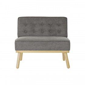 Poltrona DKD Home Decor 80 x 66 x 72 cm Abete Legno Marrone Grigio scuro