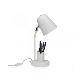 Lampada da scrivania Versa Bianco Metallo 18 x 40 x 14 cm