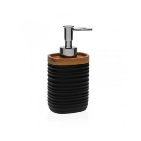 Dispenser di Sapone Versa Nero Resina Bambù polipropilene ABS