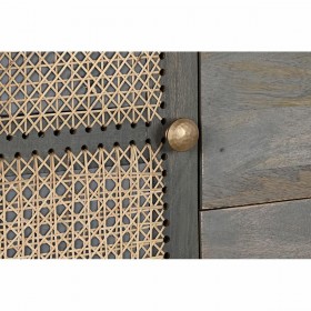 Credenza DKD Home Decor Grigio Naturale Legno di mango Legno MDF 160 x 40 x 75 cm