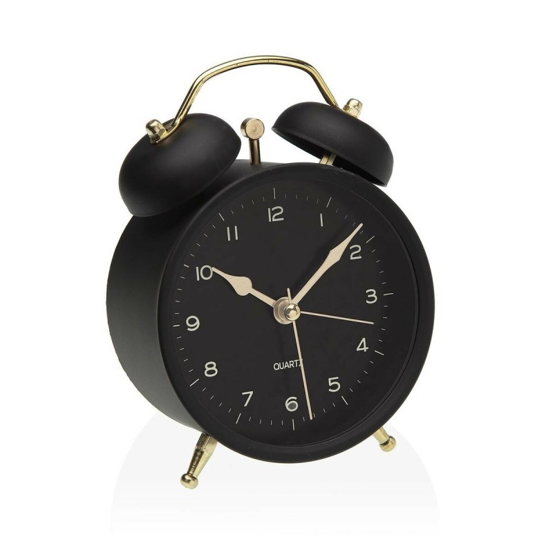 Orologio-Sveglia Versa Nero Metallo 5,4 x 13,5 x 9,7 cm