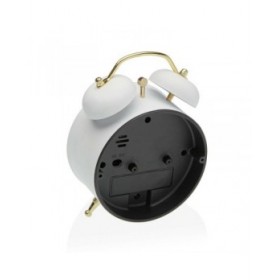 Orologio-Sveglia Versa Bianco Metallo 5,4 x 13,5 x 9,7 cm