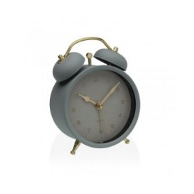 Orologio-Sveglia Versa Grigio Metallo 5,4 x 13,5 x 9,7 cm